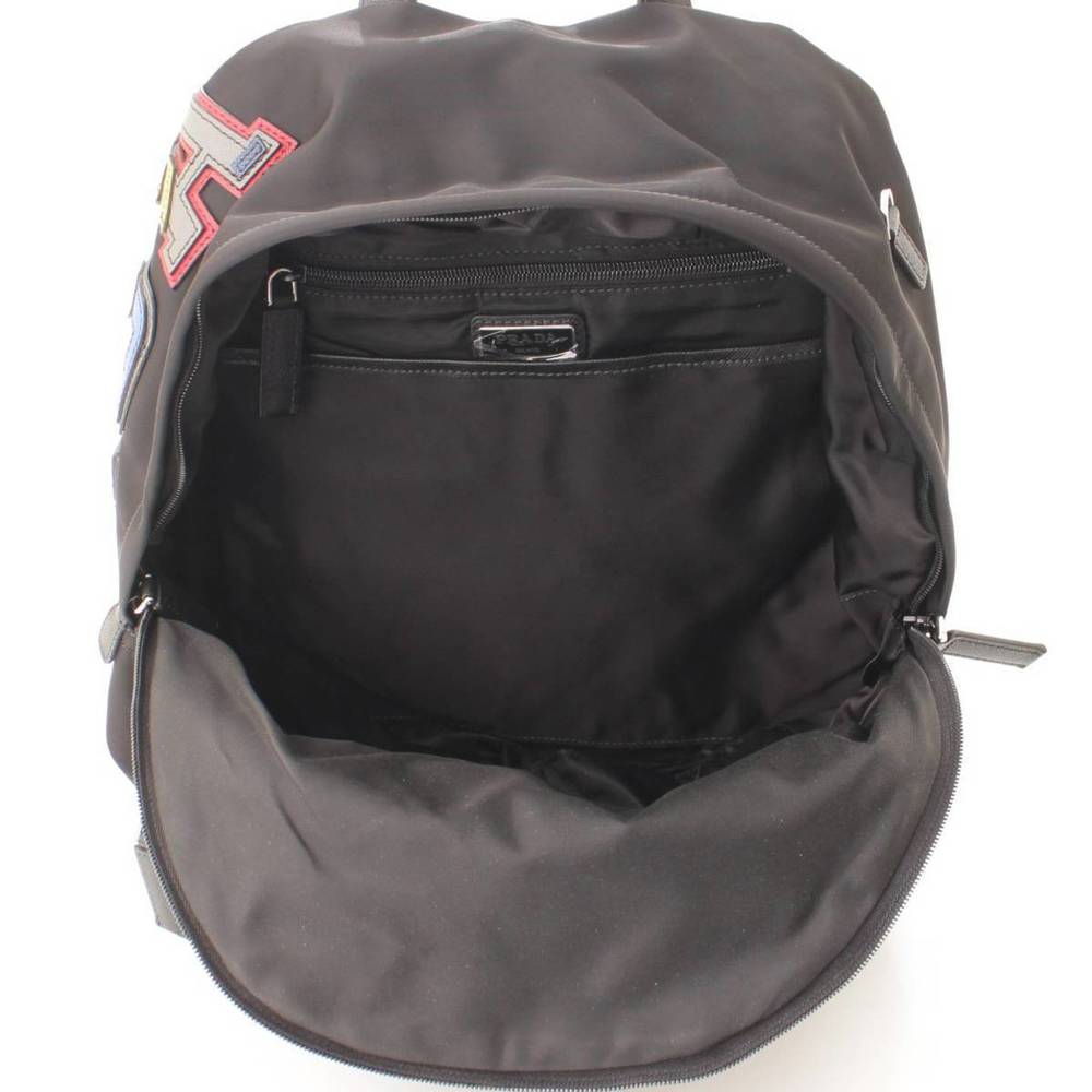Prada Rucksack Backpack Logo Nylon Patch Black - image 5